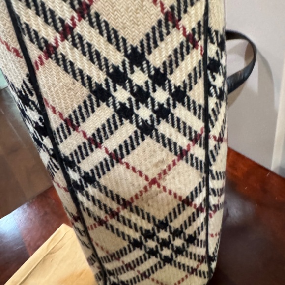 Burberry Vintage Wool Nova Check Bowler Bag - Picture 5 of 5